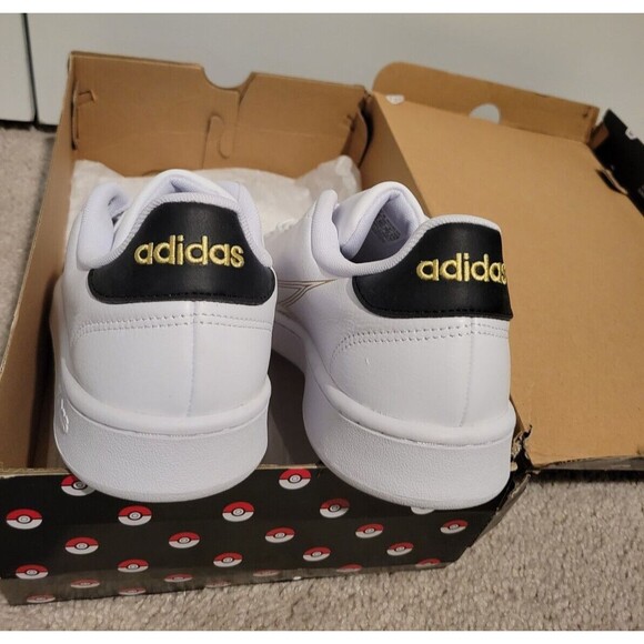 Adidas Advantage x Pokemon Cloud White Men's 10.5 Pikachu Lightning NWT and Box - Picture 2 of 16